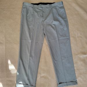 Mens cuffed grey dress pants